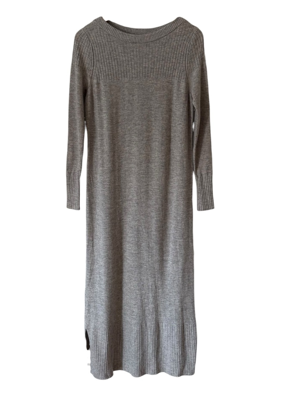 Hatch Melissa Knit Sweater Dress 0 XS Merino Wool Gray Long Sleeves Maternity